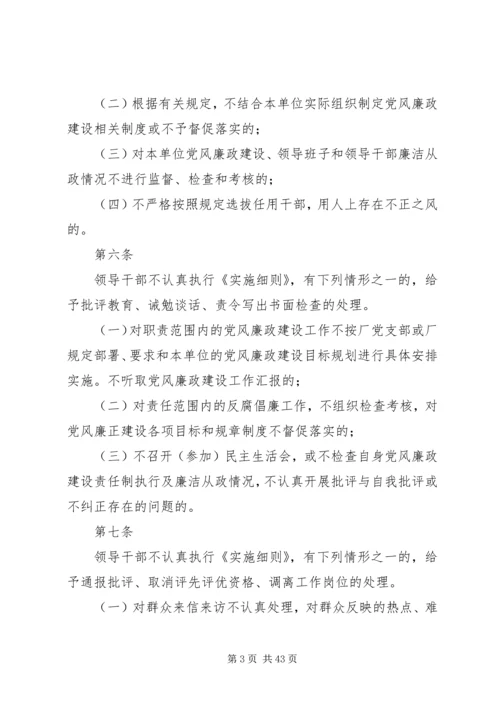 对违反党风廉政建设责任制的行为实施责任追究的办法(试行).docx