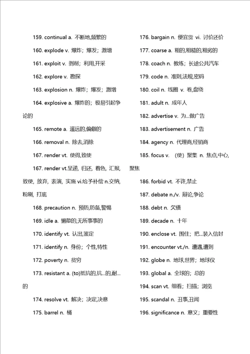 高考高频单词