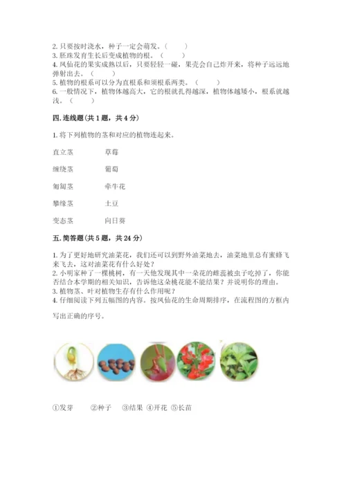 教科版四年级下册科学第一单元《植物的生长变化》测试卷（各地真题）.docx