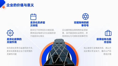 蓝橙双色简约风企业校招企业介绍PPT模板