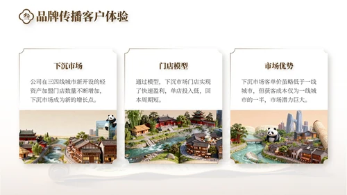 棕色中国风旅游行业工作总结PPT模板