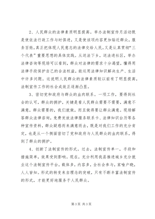 五五普法宣传月活动工作总结.docx