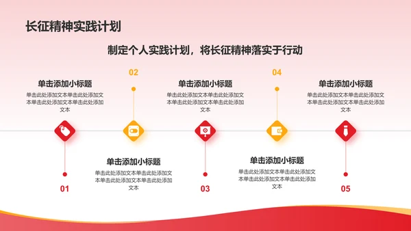 红色党政风弘扬长征精神纪念长征胜利纪念日PPT模板