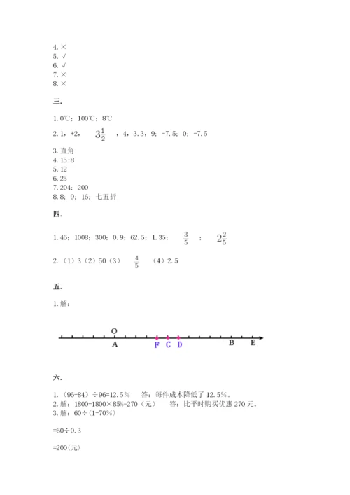 贵州省【小升初】2023年小升初数学试卷含答案（精练）.docx