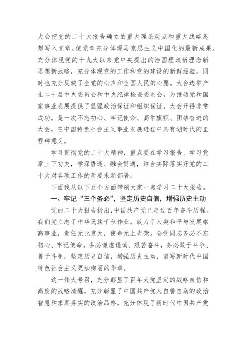 深入学习贯彻党的二十大精神 在新的征程中打造领军企业党课讲稿.docx