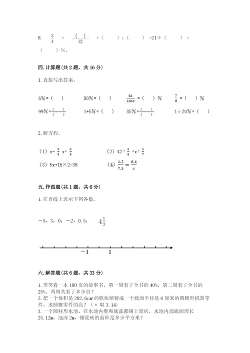 称多县六年级下册数学期末测试卷（考试直接用）.docx