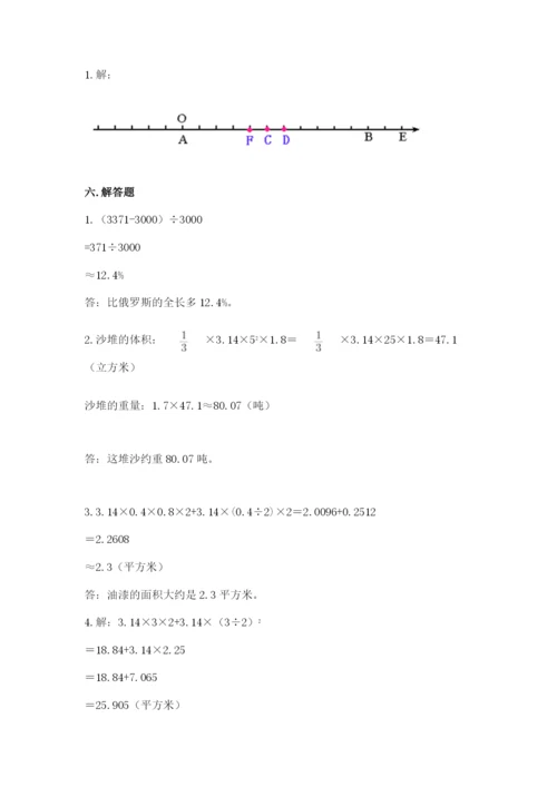 沪教版数学六年级下册期末检测试题必考题.docx