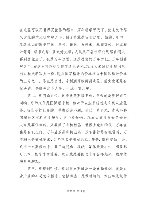 县农业重大项目推进会的讲话.docx