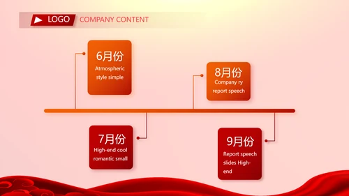 红色喜庆毕业典礼通用动态PPT模板