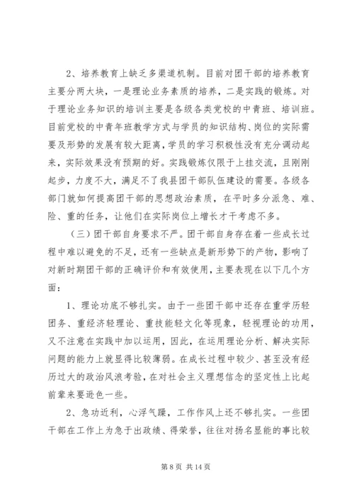 共青团干部队伍建设的调查与思考团县委解放思想调研文章 (2).docx