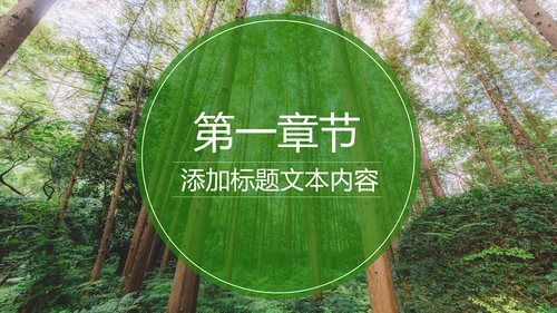 绿色森林植树造林林业木材园动态PPT模板