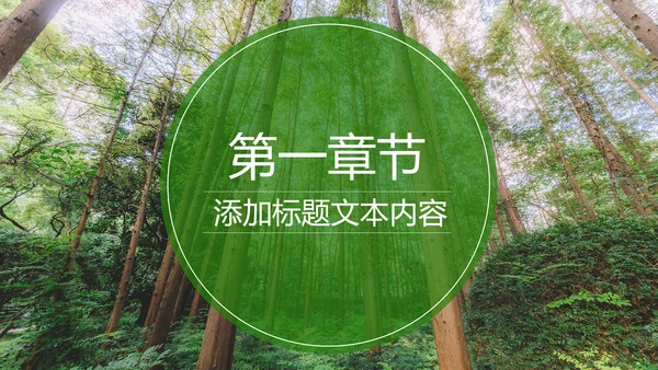 绿色森林植树造林林业木材园动态PPT模板