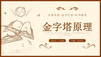 金字塔原理读书分享简约复古咖啡色