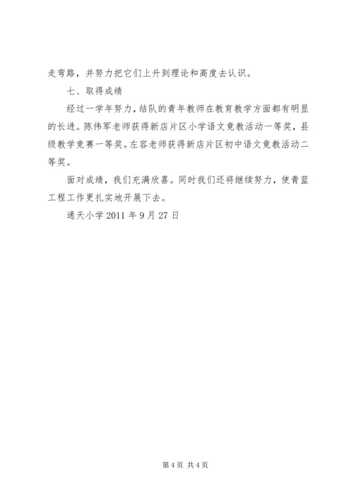 仇集中心小学青蓝工程工作总结.docx