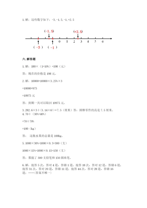 六年级下册数学期末测试卷及完整答案（有一套）.docx