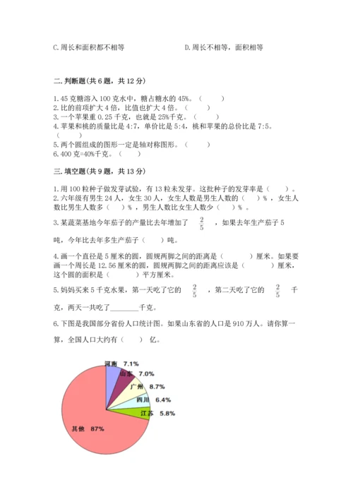 小学数学六年级上册期末测试卷及参考答案（综合卷）.docx