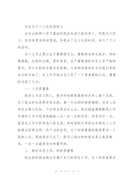 专业实习个人总结简短10篇.docx