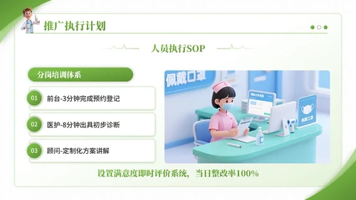 绿色3D卡通风爱牙日口腔诊所宣传活动PPT模板