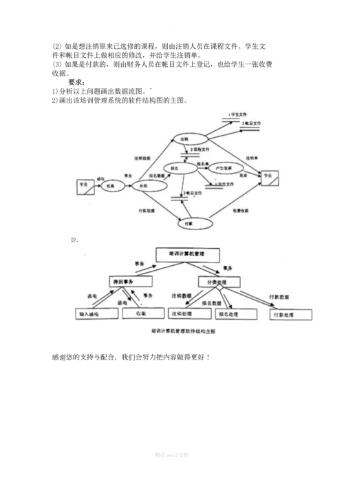 软件工程-期末考试题(含答案).docx