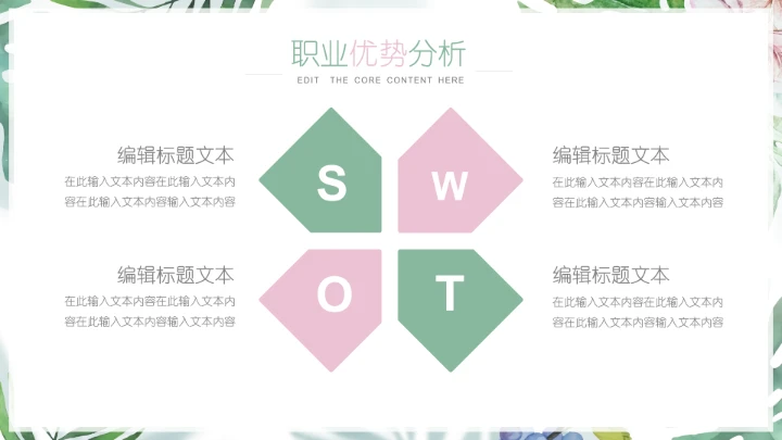 小清新大学生职业生涯规划PPT