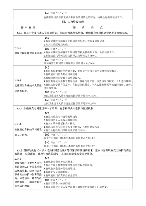 医院评审标准(XXXX年版)实施细则第六章医院管理.docx