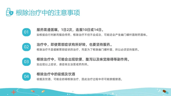 绿色插画幽门螺杆菌健康宣教培训PPT课件