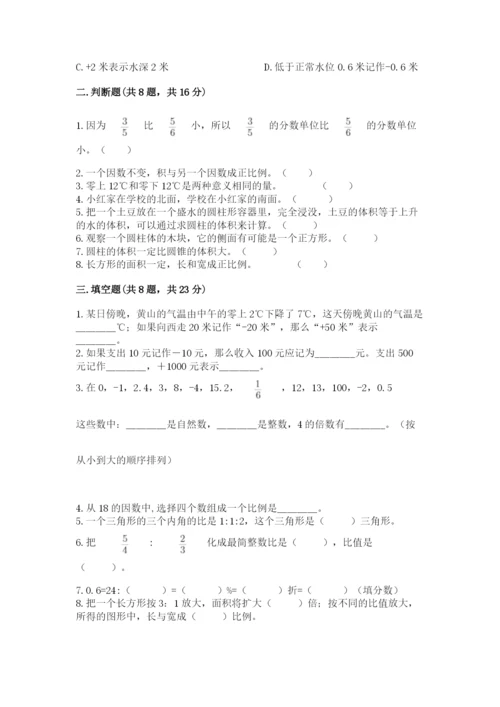 北师大版小学数学六年级下册期末检测试题【名师系列】.docx