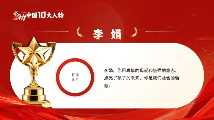 20XX年感动中国十大人物介绍主题班会课件