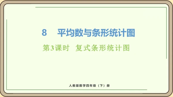 新人教版数学四年级下册8.3    复试条形统计图课件