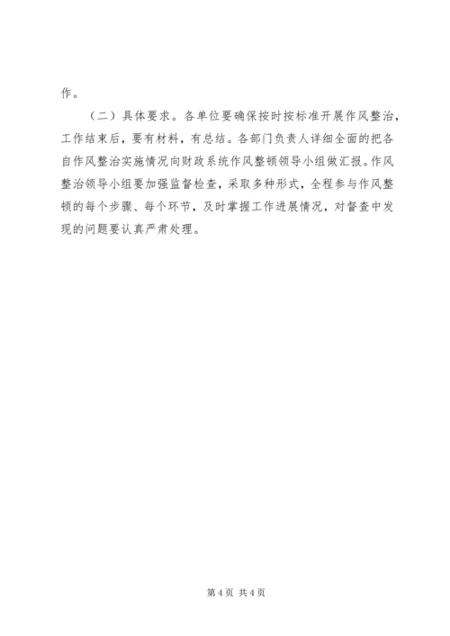 财政局作风整治实施方案.docx