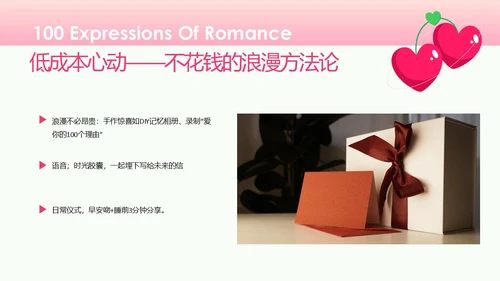 粉色简约情人节约会PPT模板
