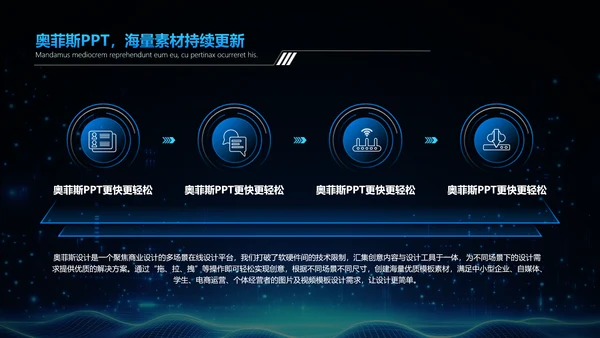 科技风蓝色咨询报告PPT