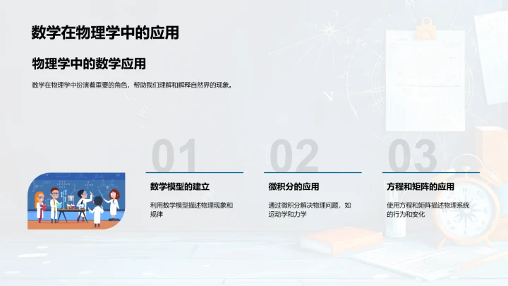 数学原理与应用PPT模板