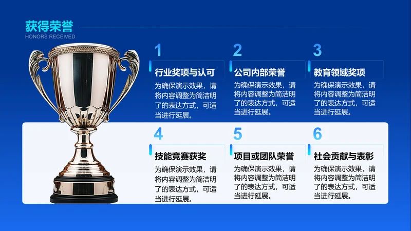 获得荣誉-竞聘述职PPT