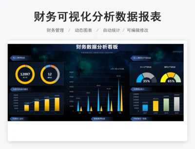 财务可视化分析数据报表
