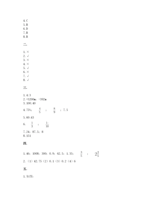 西师大版六年级数学下学期期末测试题精品【网校专用】.docx