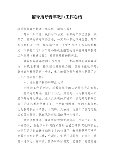 辅导指导青年教师工作总结.docx