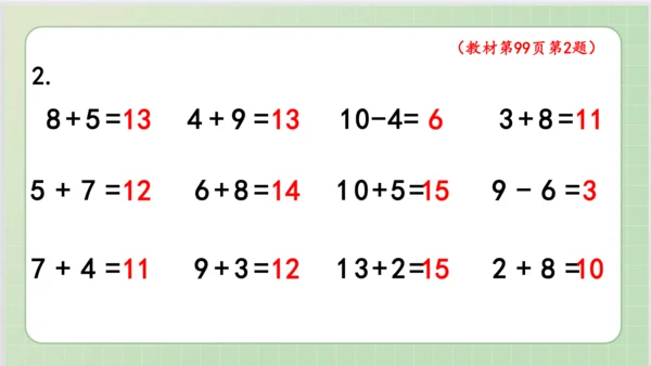 人教版小数一年级上册8单元课本练习二十三（课本P99-100页）ppt11页