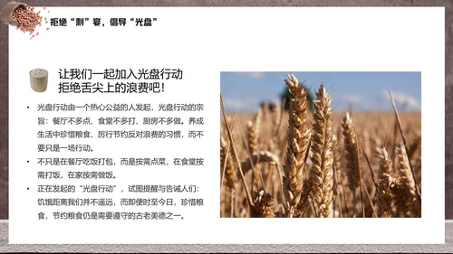 节约粮食光盘行动教学PPT课件