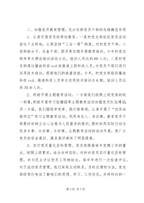 村党支部工作汇报材料.docx