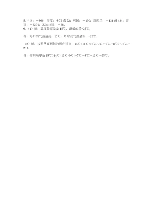冀教版六年级下册数学 期末检测卷附参考答案（研优卷）.docx