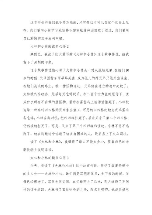 大林和小林的读书心得笔记