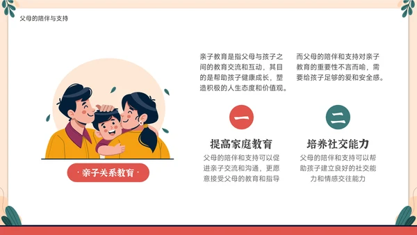 家庭教育与心理健康亲子关系PPT模板