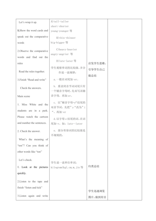 【课堂跟踪】Unit 1 How tall are you Let’s check, let’s w