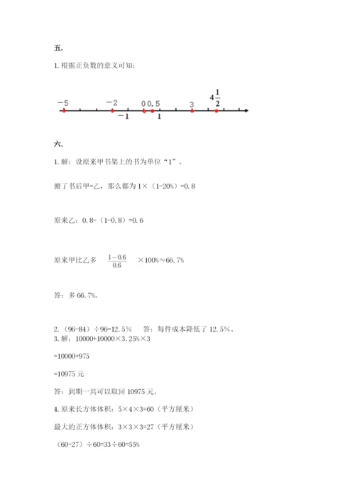 河南省平顶山市六年级下册数学期末测试卷附参考答案（培优）.docx