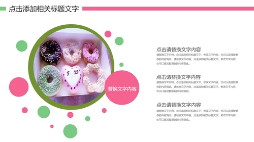 甜甜圈美食甜点下午茶动态PPT模板