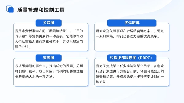 蓝色商务项目质量管理培训课件模板项目管理