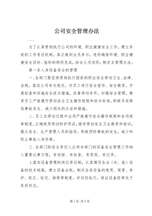 公司安全管理办法 (7).docx