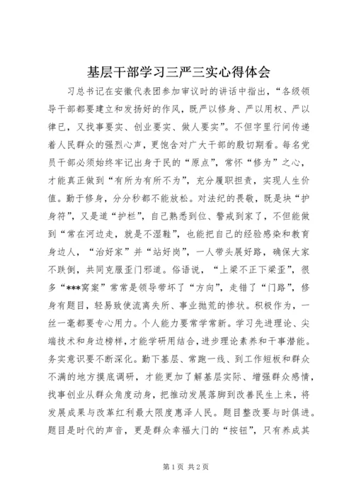 基层干部学习三严三实心得体会_1.docx