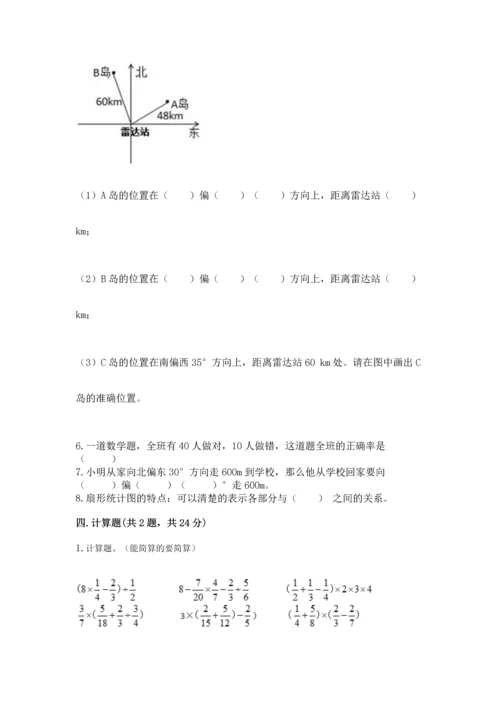 人教版六年级上册数学期末检测卷含答案下载.docx